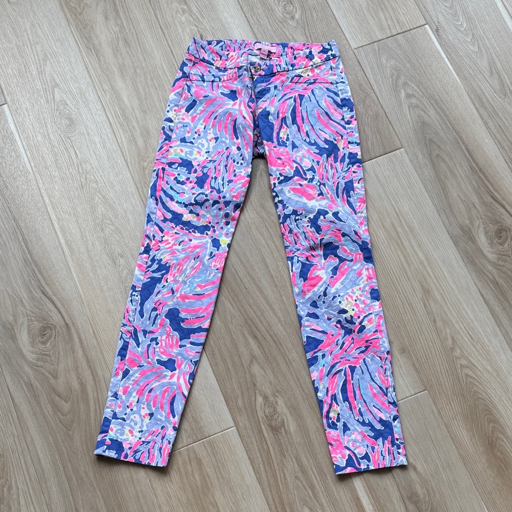 Lilly Pulitzer Kelly Ankle Skinny Pants in Shrimply Chic